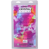 Doc Johnson Crystal Jellies Curved Realistic Dildo with Balls — 8 in, Purple - DJ0288-40-CD