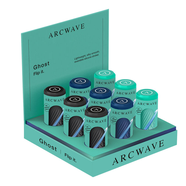 Arcwave Ghost Reversible Textured Stroker — 9-Pack (3 of Each Color) - AW1268