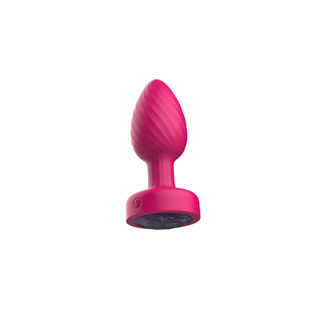 Viben Twila Twirling Light-Up Vibrating Anal Plug with Purple Gem & Pink Heart Remote - VB-CC9159