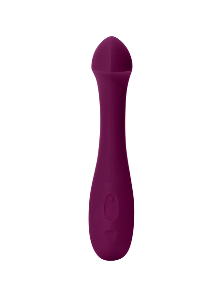 Dame Arc Rechargeable Vibrator — Plum, 7.5 in - DM1203