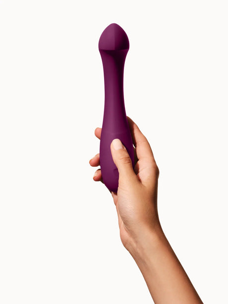 Dame Arc Rechargeable Vibrator — Plum, 7.5 in - DM1203