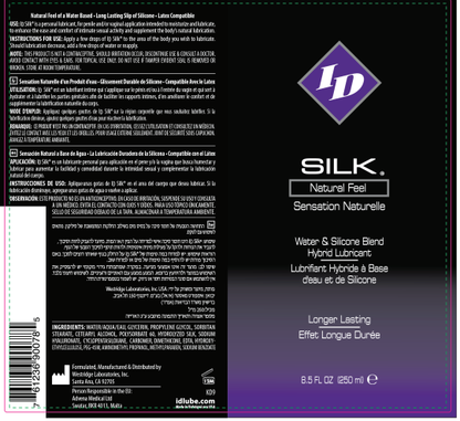 ID Silk Silicone and Water Blend Lubricant 8.5 Oz by I.D. Lubricants