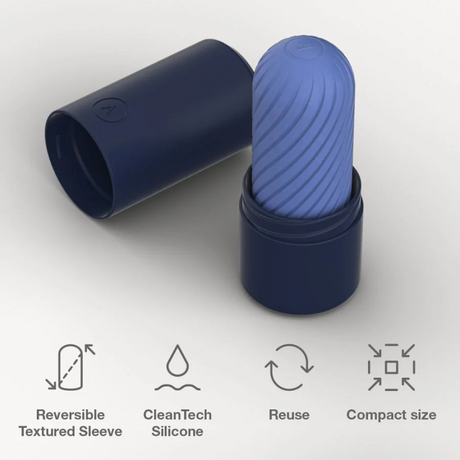Arcwave Ghost Reversible Textured Stroker - Blue - AW1244