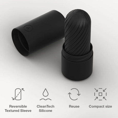 Arcwave Ghost Reversible Textured Stroker — Black - AW8755