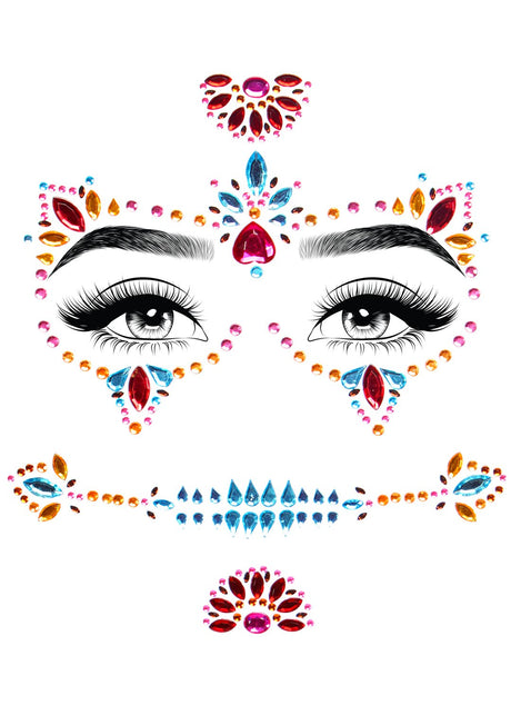 Leg Avenue Day of the Dead Adhesive Face Jewels - LA-EYE020