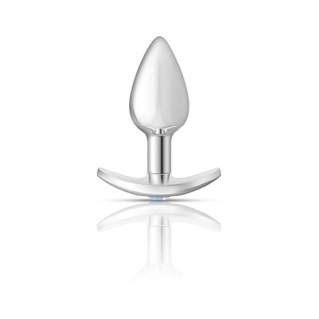 Silver Anchor Buttplug Kit - Clear Iridescent/teal