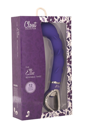 Ellie G Vibrator Twist - Purple by The Closet Collection