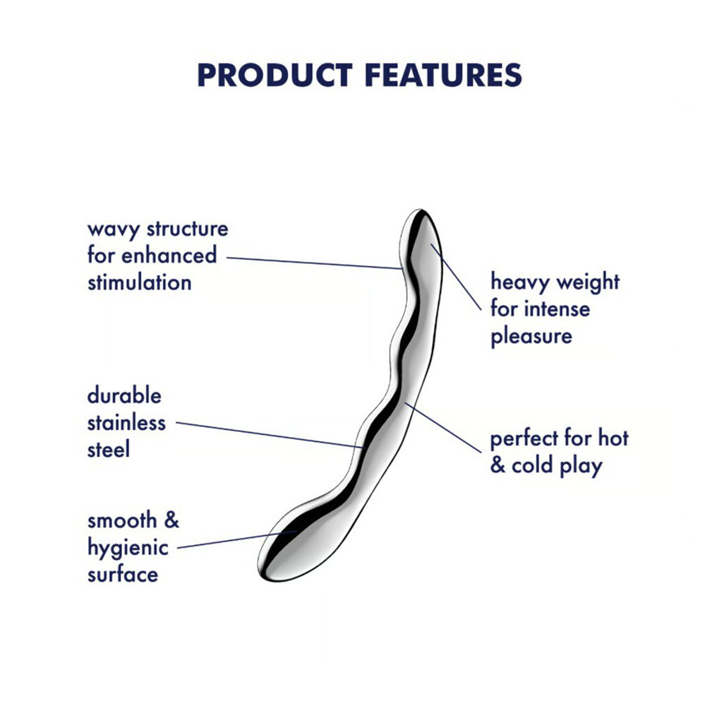 Satisfyer Cosmic Crest 2 Stainless Steel Curved G-Spot Dildo - SF6974