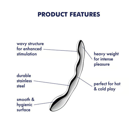 Satisfyer Cosmic Crest 2 Stainless Steel Curved G-Spot Dildo - SF6974