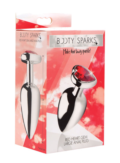 Red Heart Gem Anal Plug - Large by XR Brands