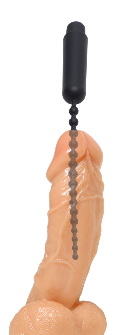 XR Brands Dark Rod Vibrating Beaded Silicone Sound - MS-AE728