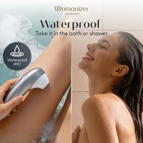 Womanizer Pro Clitoral Stimulator — Silver Grey, 11 Levels - WZ6865