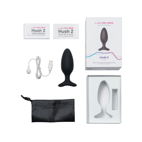 Lovense Hush 2 Vibrating Butt Plug — 1.75 inch - LS9810