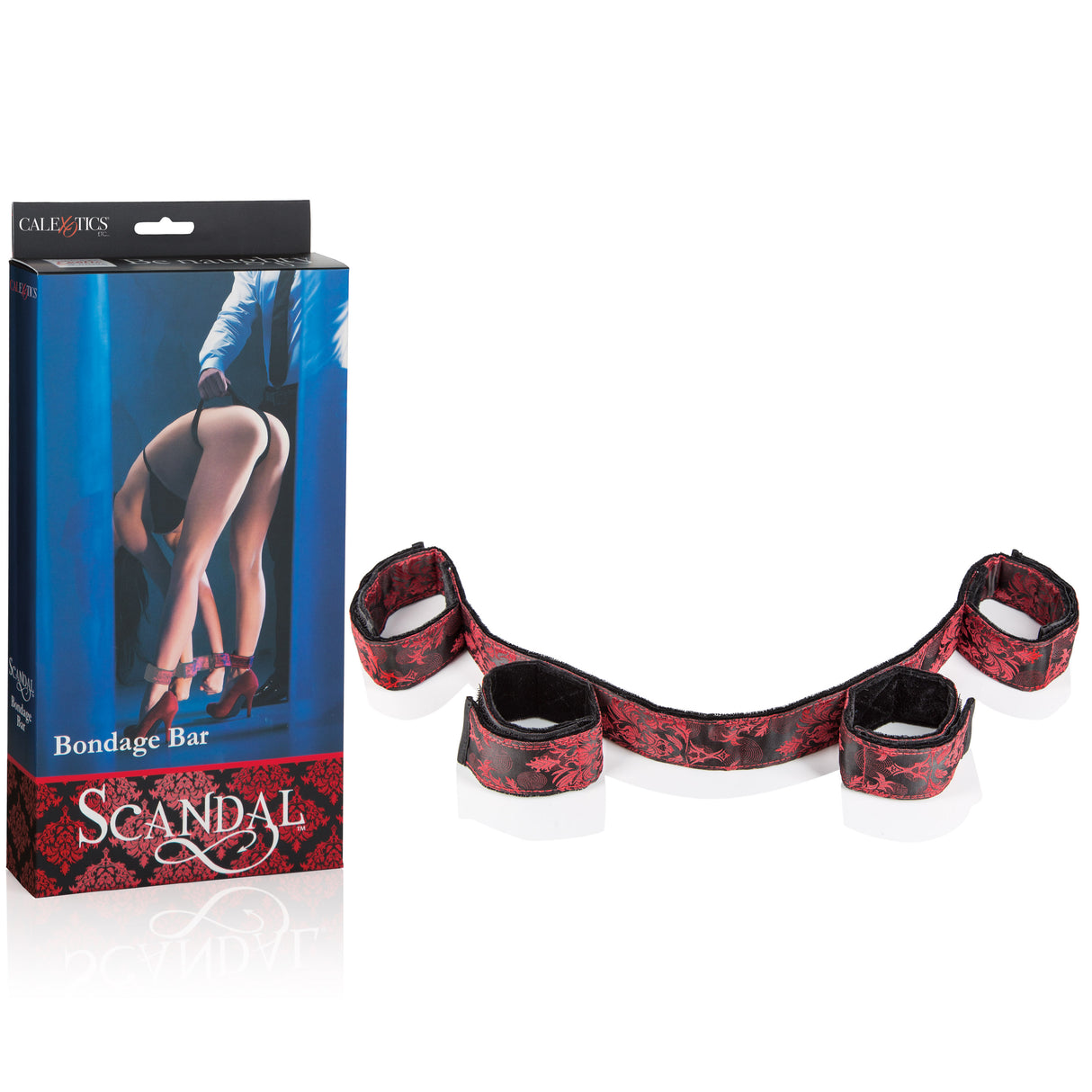 CalExotics Scandal Spreader Bar with Adjustable Velcro Cuffs - SE2712673