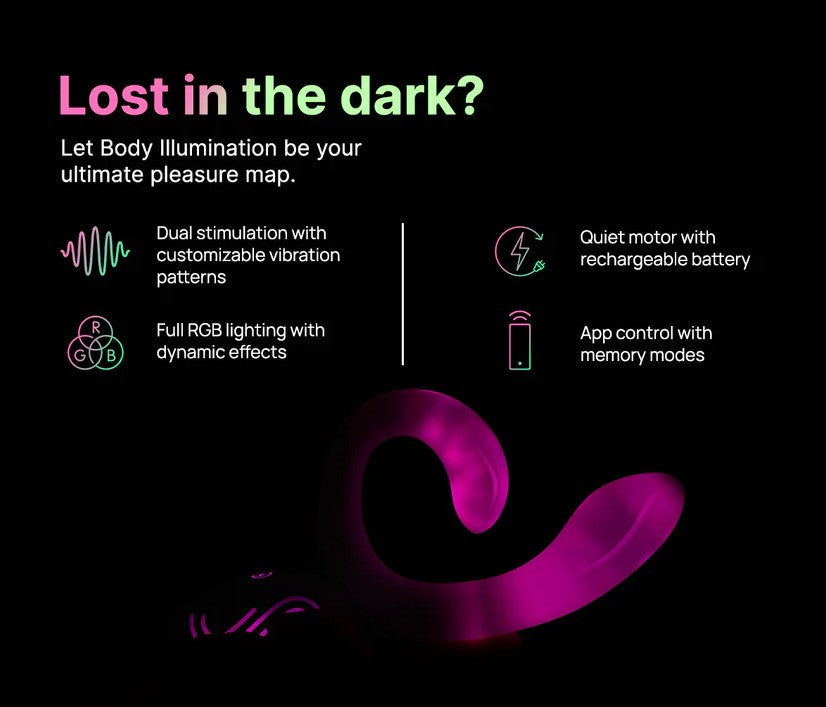 Illumination by Paradise Rabbit Vibrator with RGB Lighting - PR5458