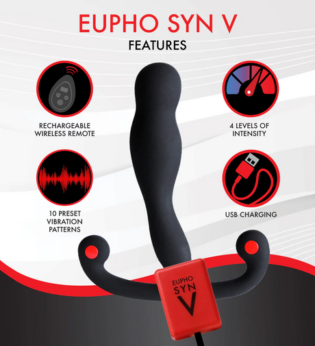 Aneros Eupho Syn V Prostate Massager with Wireless Remote - AN3901
