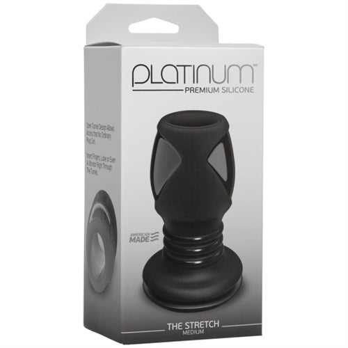 Platinum Premium Silicone - the Stretch - Medium - Black by Doc Johnson