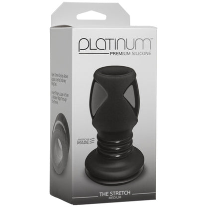 Platinum Premium Silicone - the Stretch - Medium - Black by Doc Johnson