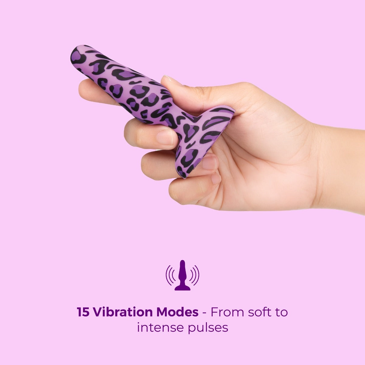 b-Vibe Leopard Novice Anal Plug, USB Rechargeable - BV7896