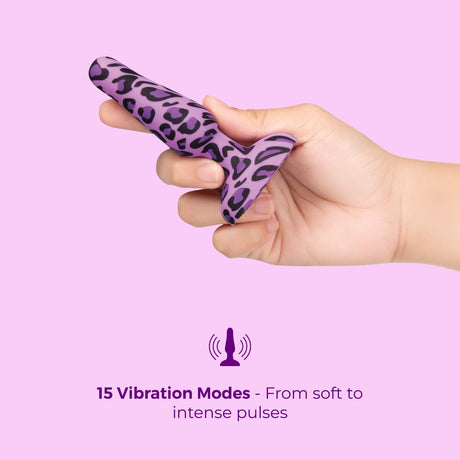 b-Vibe Leopard Novice Anal Plug, USB Rechargeable - BV7896