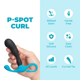 b-Vibe P-Spot Curl Hands-Free Silicone Prostate Massager - BV7810