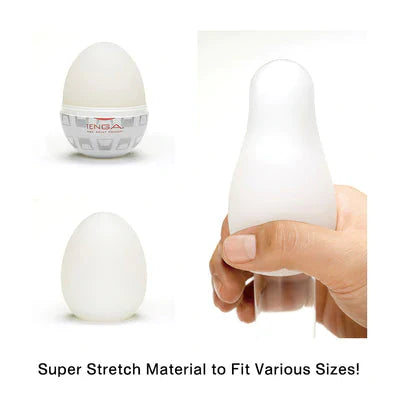 Tenga EGG Boxy Single-Use Textured Sleeve with Sample Lubricant - TN214