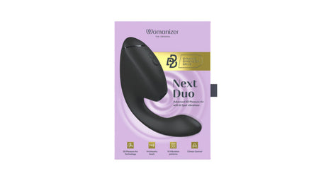 Womanizer Next Duo Dual Clitoral & G‑Spot Stimulator — Black - WZ2270