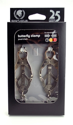 Spartacus Endurance Butterfly Nipple Clamps with Link Chain - SPF-16