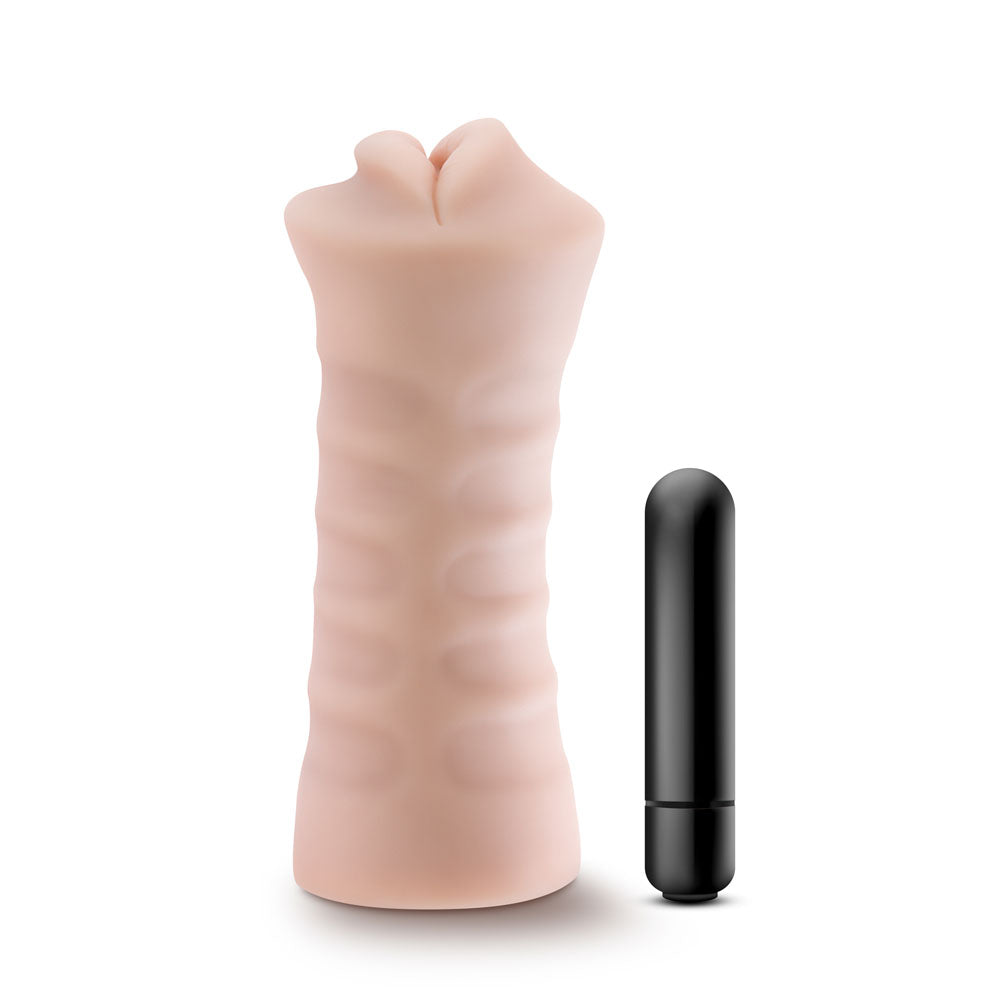 Blush Skye Male Stroker with Vibrating Bullet - Vanilla - BL-73523