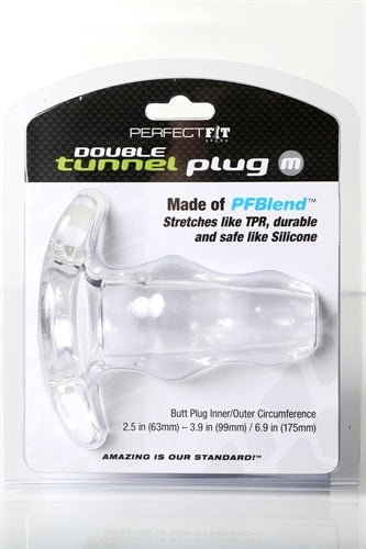 Double Tunnel Plug Medium - Clear by Perfect Fit