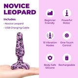 b-Vibe Leopard Novice Anal Plug, USB Rechargeable - BV7896