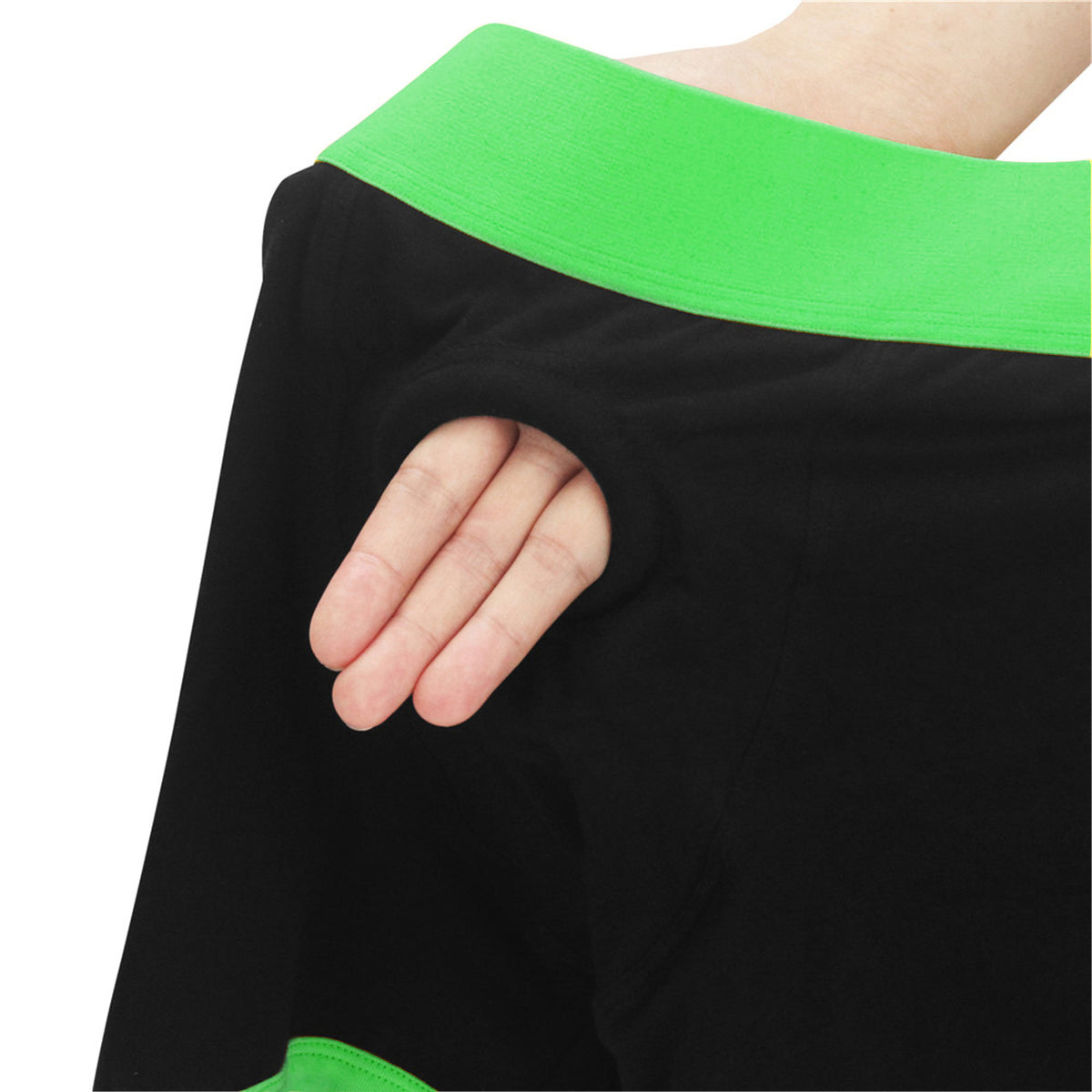 Strap-on Black/green Boxers - Xs/s