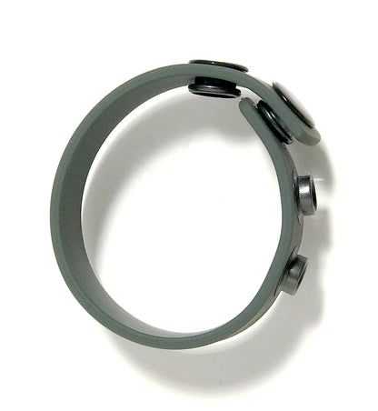 Boneyard Silicone Cock Strap 3-Snap Ring - Gray by Rascal
