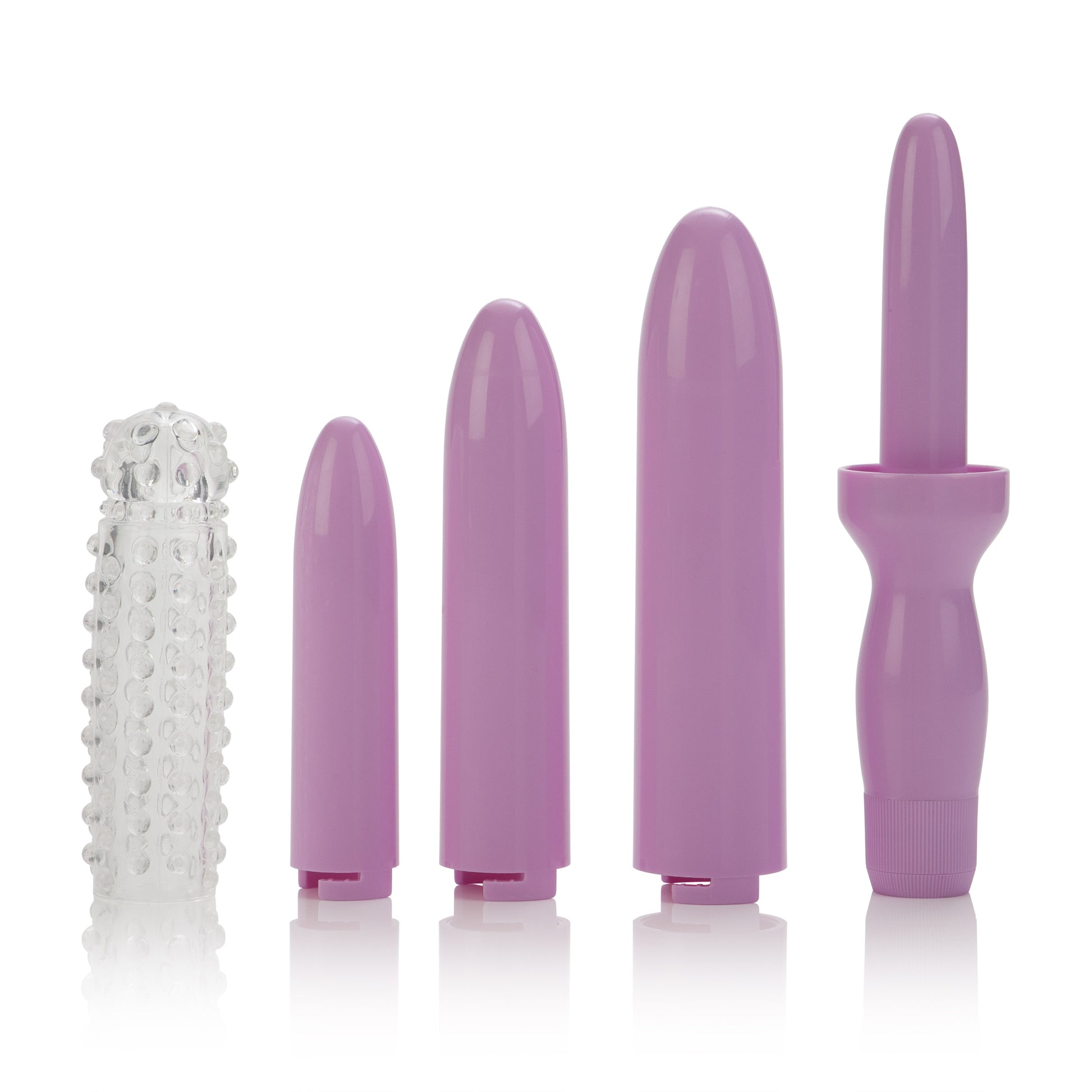 Dr. Laura Bernam Dilators - Set of 4 Locking Sizes Plus Sleeve - Purple by CalExotics