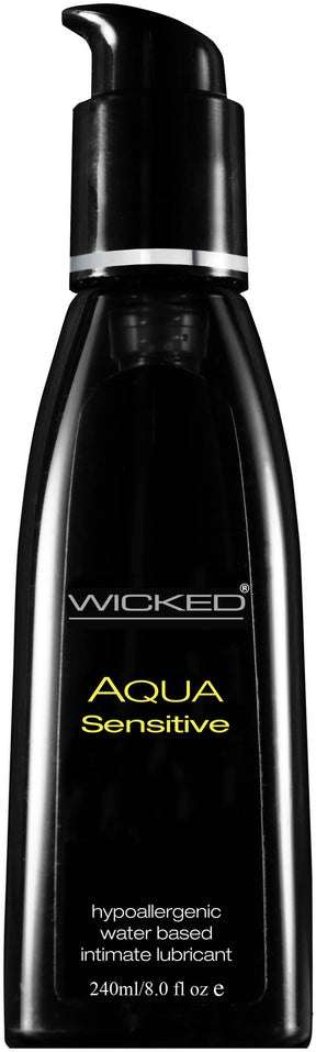 Wicked Sensual Care Aqua Sensitive Water-Based Lubricant, 8 fl. oz. - WS-90208