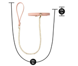 Blush Temptasia Ardor Collar & Leash — Pink Puria Silicone - BL-55540