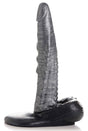 XR Brands Gargoyle Rock Hard Silicone Dildo — Silver, 9.3 in - CC-AG875-SLV