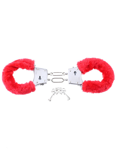 Pipedream Beginner's Furry Cuffs — Red - PD3800-15