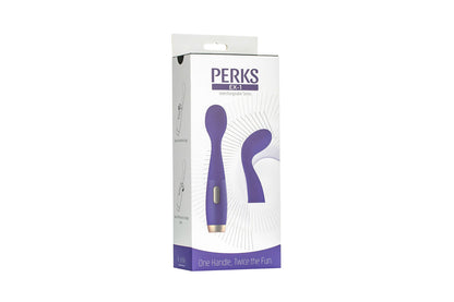 Perks Ex-1 Clitoral Stimulating Wand  and  G-Spot Vibrator - Purple