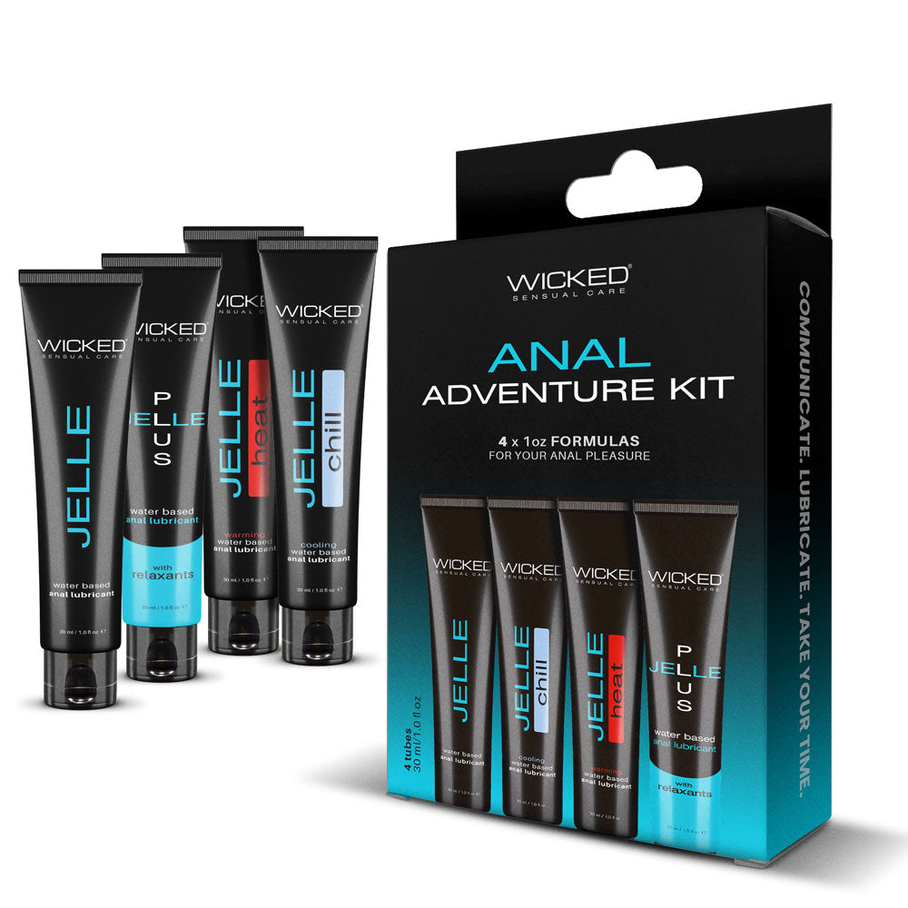 Wicked Sensual Care Anal Adventure Lubricant Kit 4x1oz - WS-99330