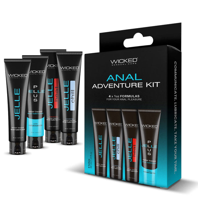 Wicked Sensual Care Anal Adventure Lubricant Kit 4x1oz - WS-99330