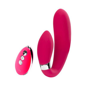 VeDO Jeni C-Shaped Dual Motor Vibrator with Remote, Pink - VI-P2509
