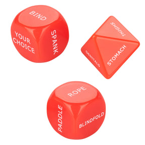 CalExotics Let's Get Kinky Dice — Adult Couples Dice Game with 3 Acrylic Dice - SE2434152