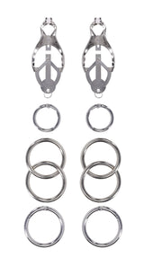 Sportsheets Edge Tuggable Clover Nipple Clamps, Silicone-Tipped - SP0641