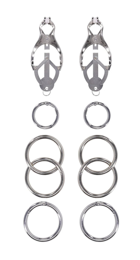 Sportsheets Edge Tuggable Clover Nipple Clamps, Silicone-Tipped - SP0641