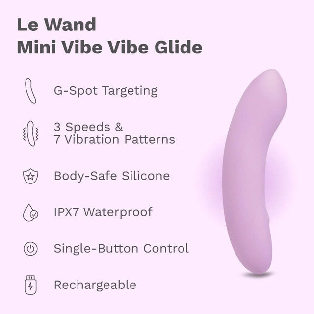 Le Wand Mini Vibe Glide G-Spot Vibrator — Rechargeable, Waterproof - LW8046