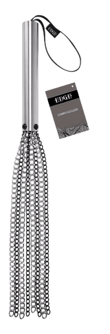 Sportsheets Edge Chain Flogger — Metal Handle, Black & Silver Chains - SP0634