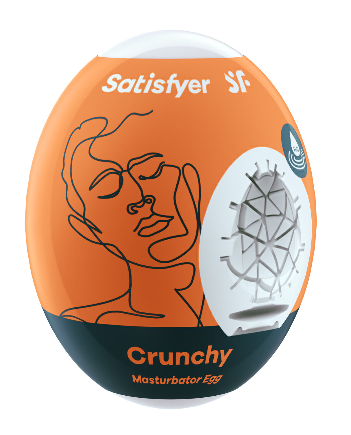 Satisfyer Masturbator Egg — Crunchy (Orange) - SAT-9043408