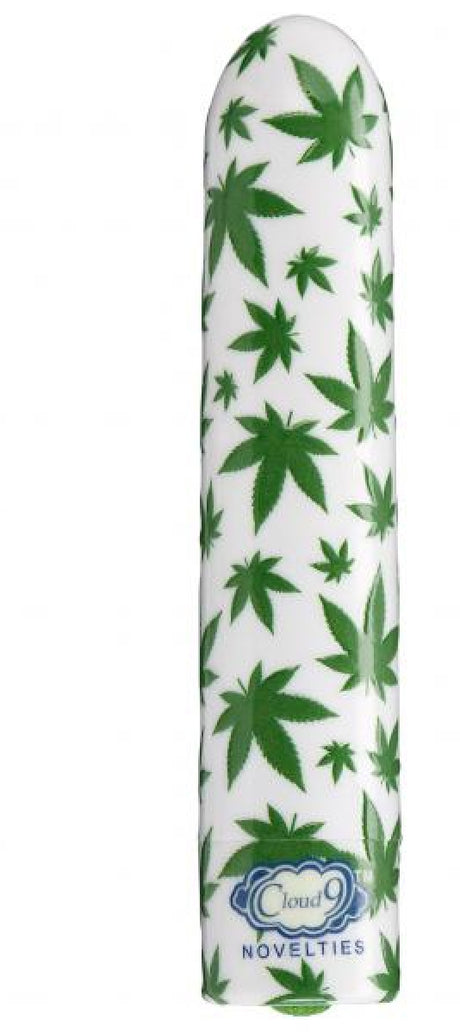 Cloud 9 Novelties 420 Slim Bullet Vibrator — White/Green, 3.5 in - WTC600