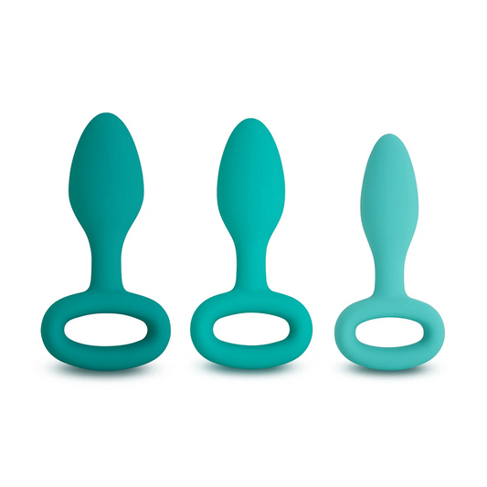 plusOne 3-Piece Silicone Anal Plug Training Set — Progressive Sizes - PO6452